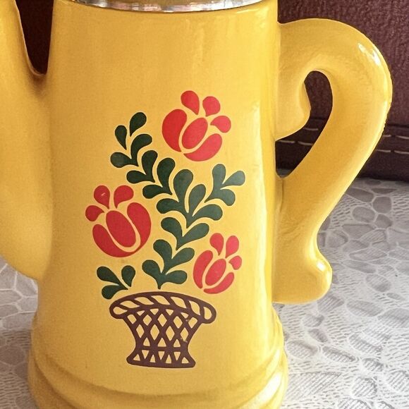 Avon Vtg 70s Koffee Klatch Yellow Field Flowers Foaming Bath Oil Full Bottle 5oz - Picture 10 of 14